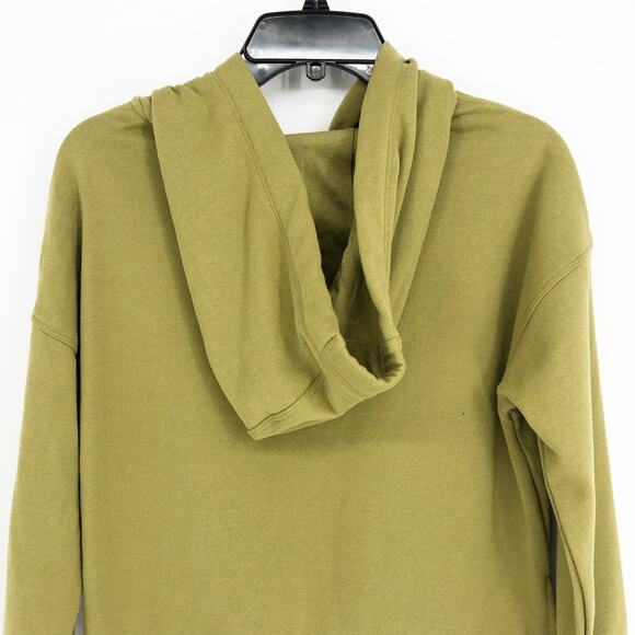 CALVIN KLEIN PERFORMANCE Half-Zip Hoodie XS Olive Green Crop Sweatshirt NWOT - Picture 7 of 10